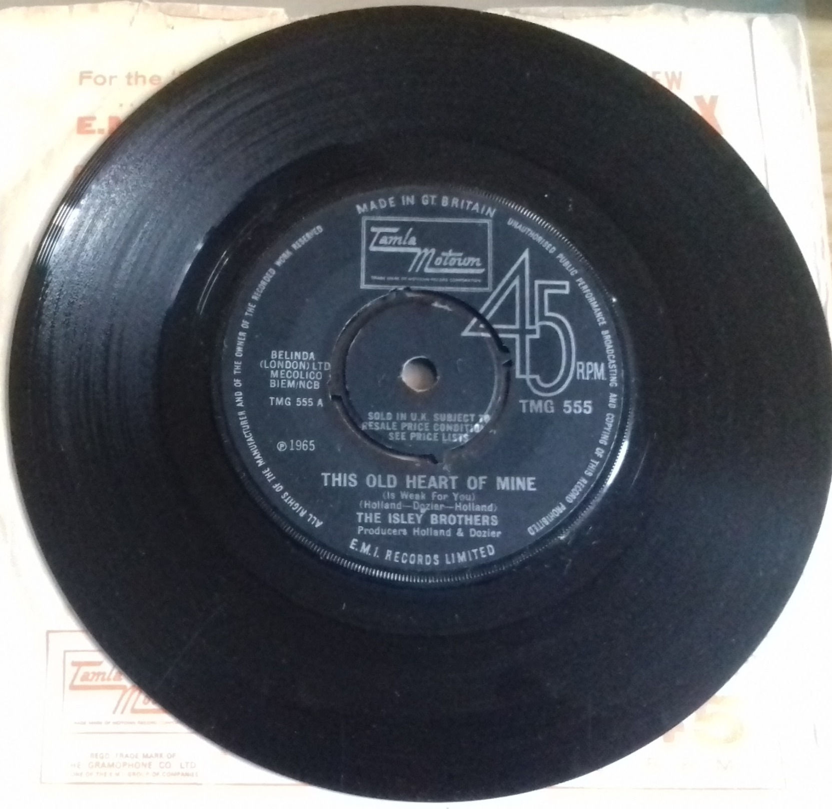 The Isley Brothers - This Old Heart Of Mine (Is Weak For You) (7", Single, Mono,