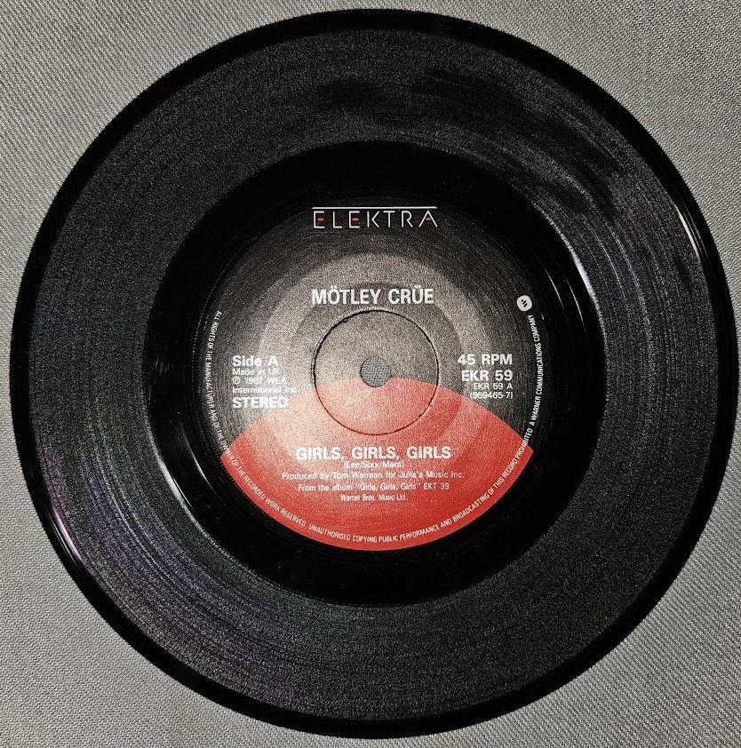 Mötley Crüe - Girls Girls Girls (7", Single, Pap) (Elektra, Elektra, Elektra)