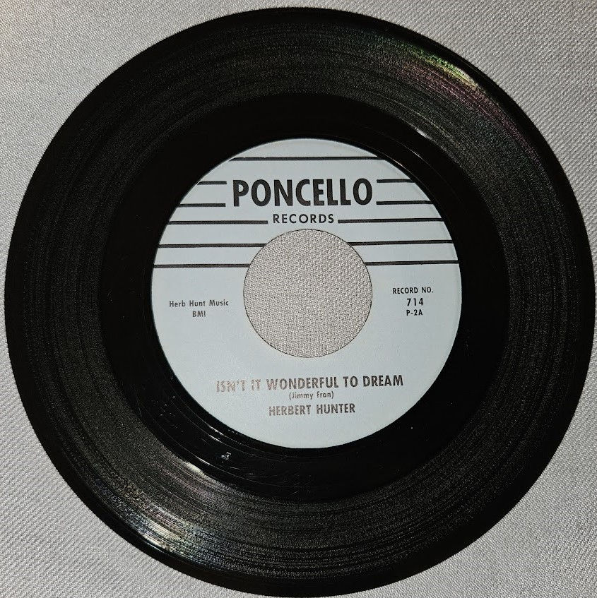 Herbert Hunter - Isn't It Wonderful To Dream (7") (Poncello)
