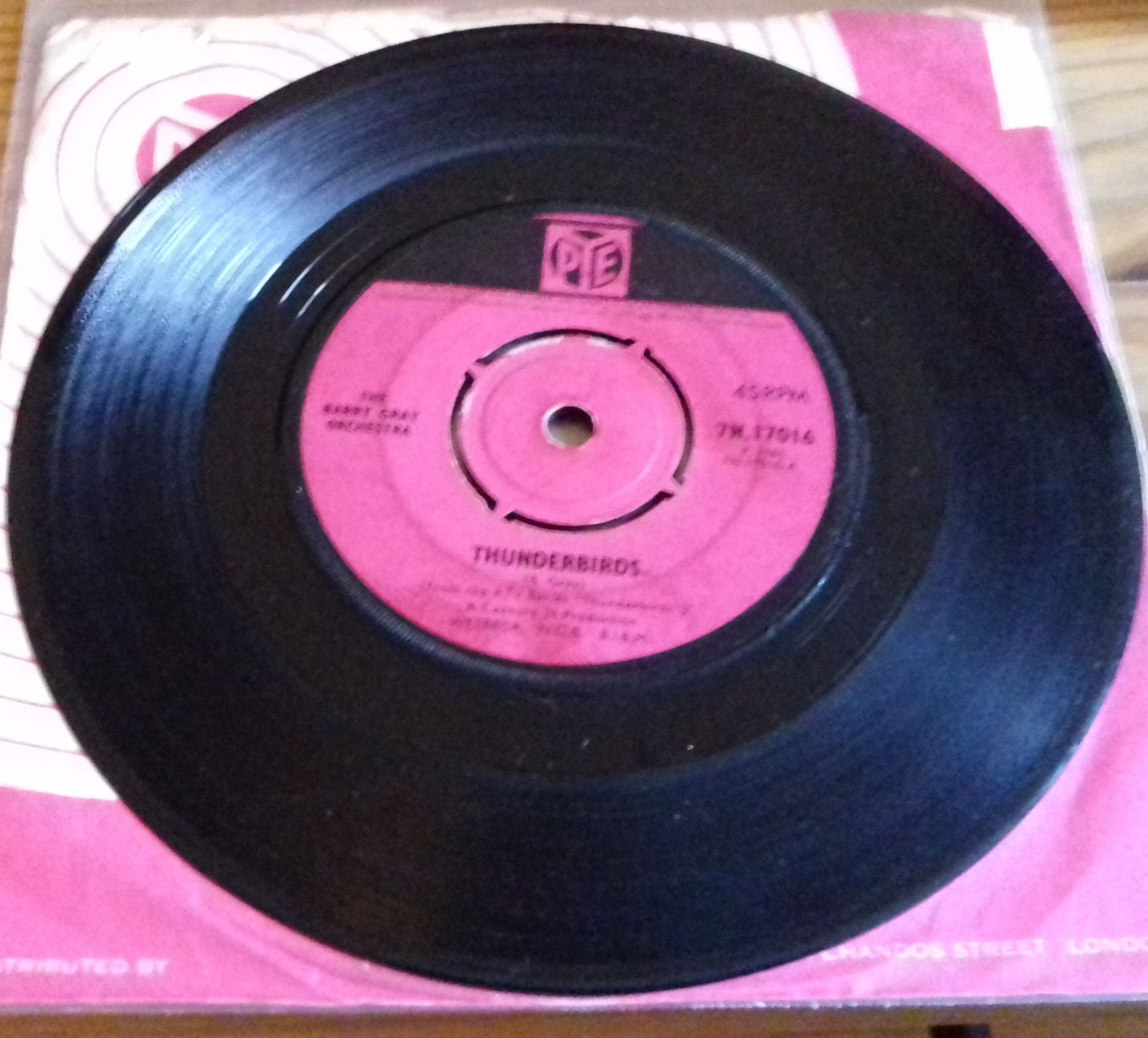 The Barry Gray Orchestra - Theme Music From ATV's Thunderbirds (7", Single, 4-P