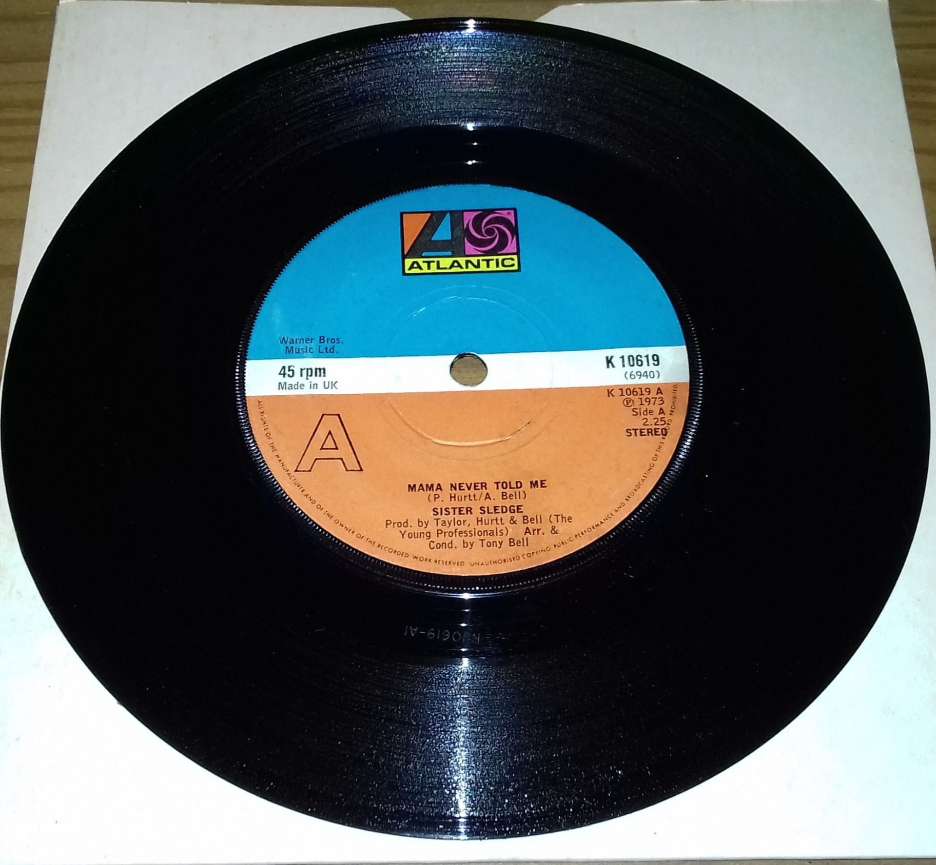 Sister Sledge - Mama Never Told Me (7", RE, Sol) (Atlantic)