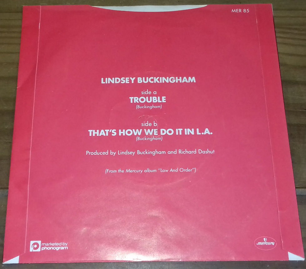 Miniature : Lindsey Buckingham - Trouble (7", Single) (Mercury)