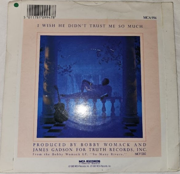 Miniaturbild: Bobby Womack - I Wish He Didn't Trust Me So Much (7", Single, Blu) (MCA Records)