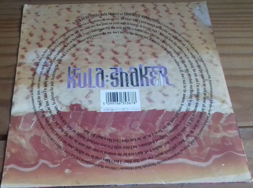 Miniatyrbild: Kula Shaker - Hey Dude (7", Single) (Columbia)