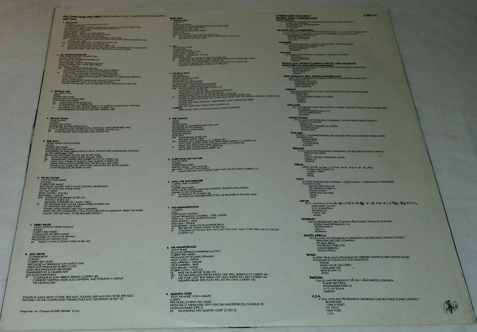 Miniatyrbild: Various - Pillows & Prayers (LP, Comp) (Cherry Red)