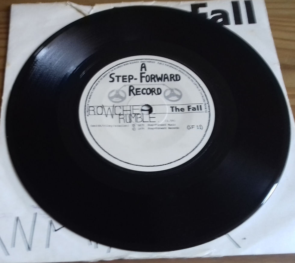 Miniatyrbild: The Fall - Rowche Rumble / In My Area (7", Single, CBS) (Step-Forward Records)