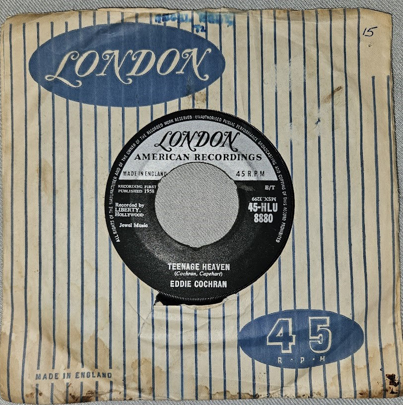 Eddie Cochran - Teenage Heaven (7", Single) (London Records, London American Rec