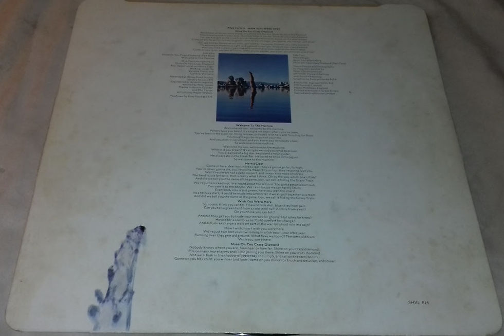 Pikkukuva: Pink Floyd - Wish You Were Here (LP, Album, RE, EMI) (Harvest)