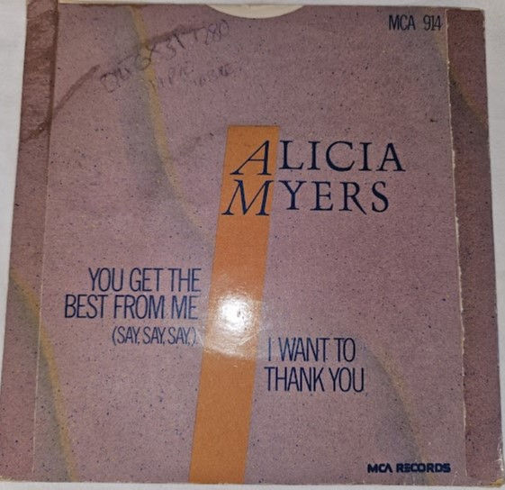 Thumbnail: Alicia Myers - You Get The Best From Me (Say, Say, Say,) (7", Single, Pic) (MCA