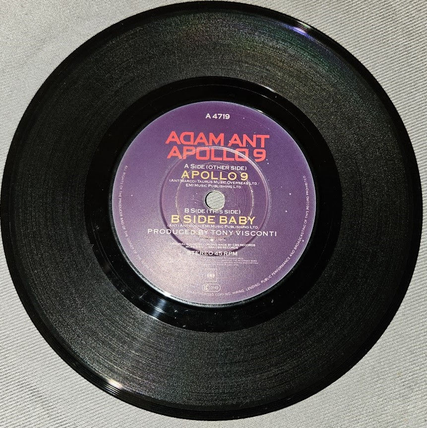 Miniature : Adam Ant - Apollo 9 (Blast Off Mix) (7", Single) (CBS)