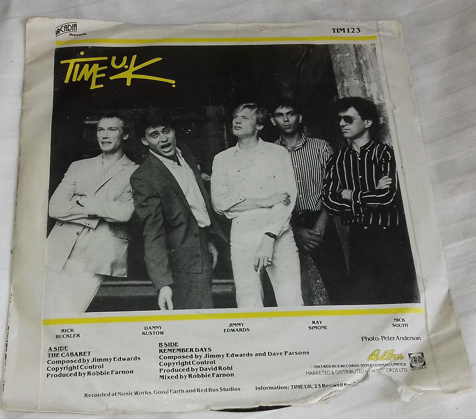 תמונה ממוזערת: Time U.K. - The Cabaret (7", Single) (Red Bus Records)
