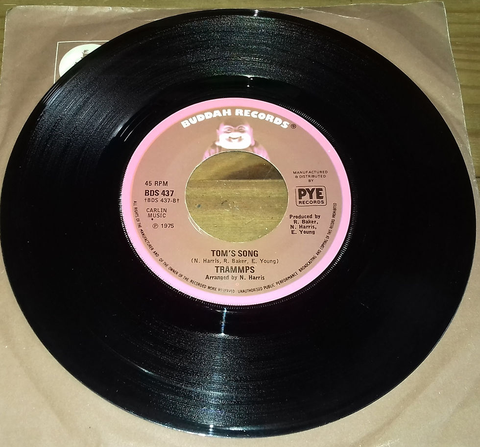 ภาพขนาดย่อ: Trammps* - Hold Back The Night (7", Single, Kno) (Buddah Records)
