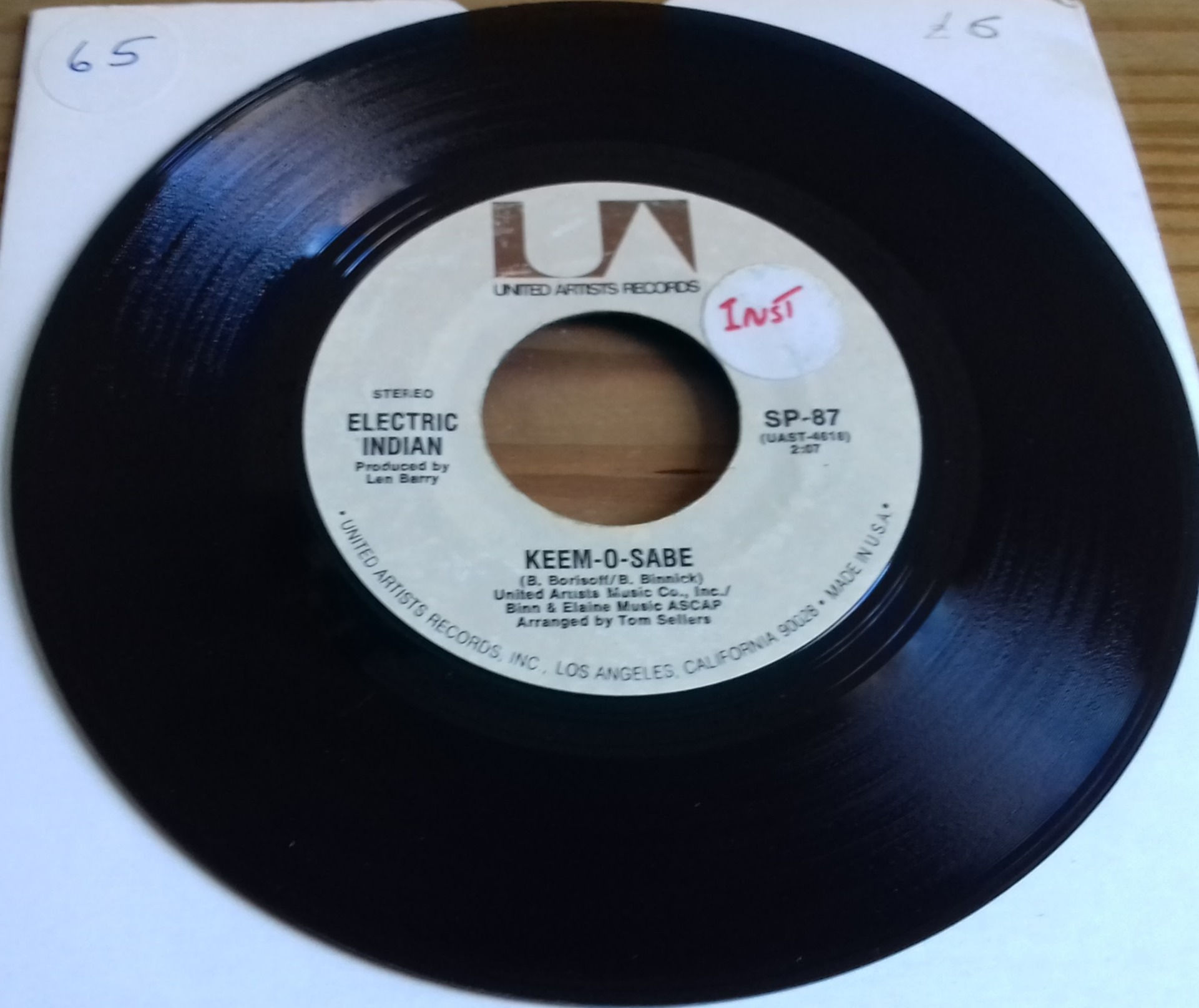 Electric Indian* - Keem-O-Sabe / Land Of 1000 Dances (7", Single, RE, Styrene) (