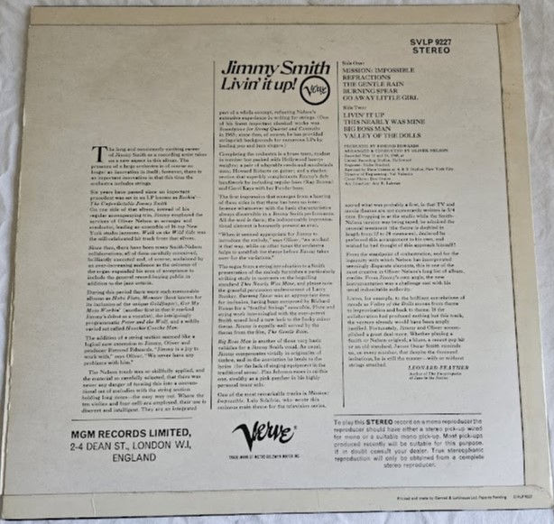 Miniature : Jimmy Smith - Livin' It Up! (LP, Album) (Verve Records)