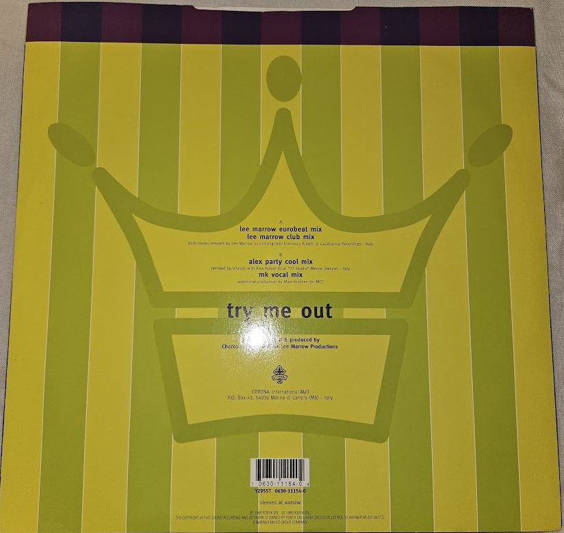 תמונה ממוזערת: Corona - Try Me Out (12") (Eternal, Eternal, WEA, WEA)