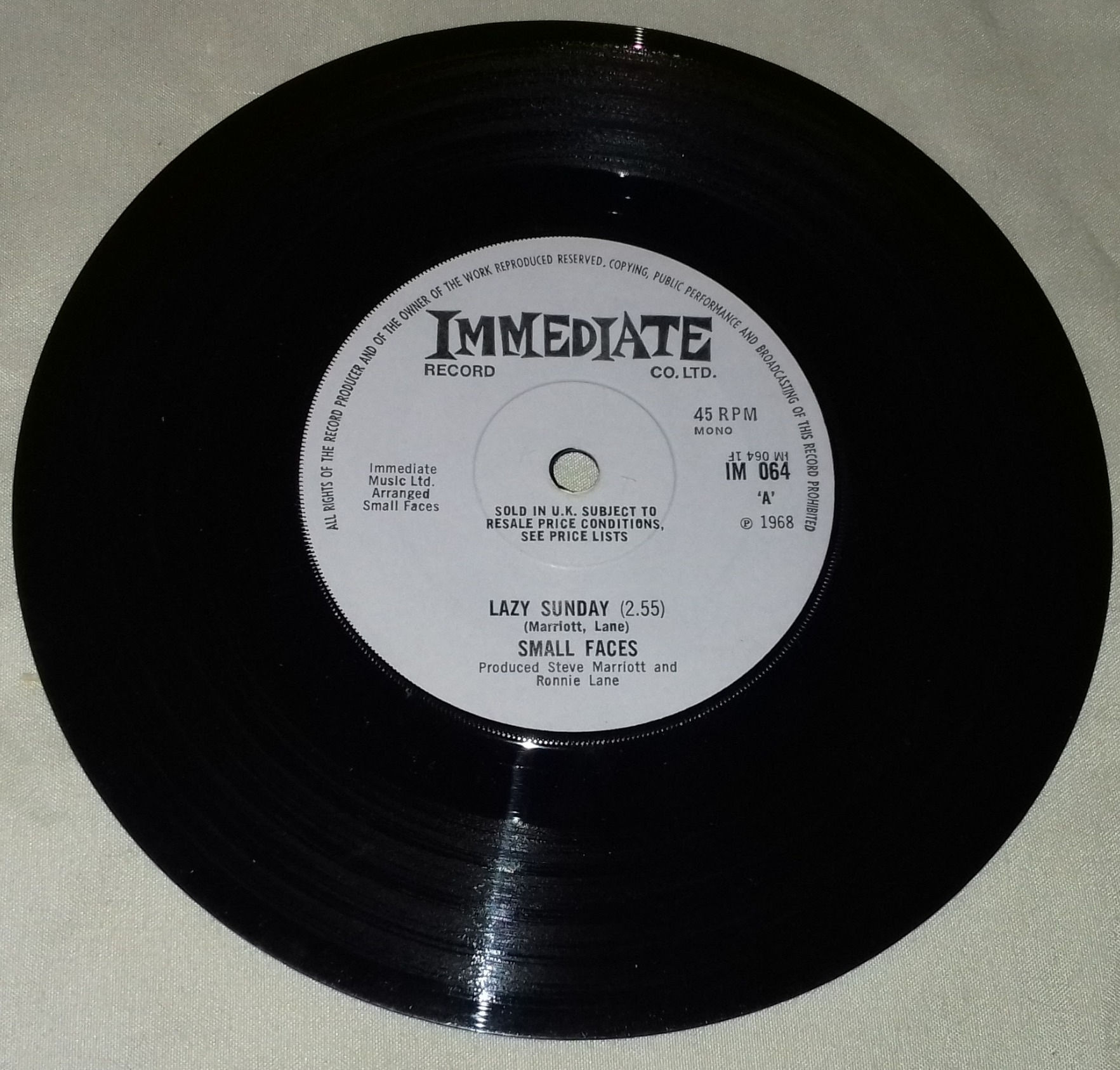 Small Faces - Lazy Sunday (7", Mono, Sol) (Immediate)