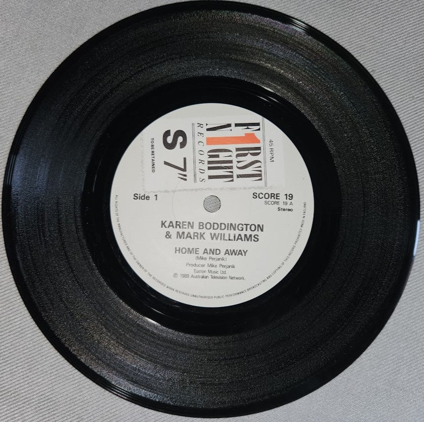 Thumbnail: Karen Boddington & Mark Williams  - Home And Away (7", Single) (First Night R