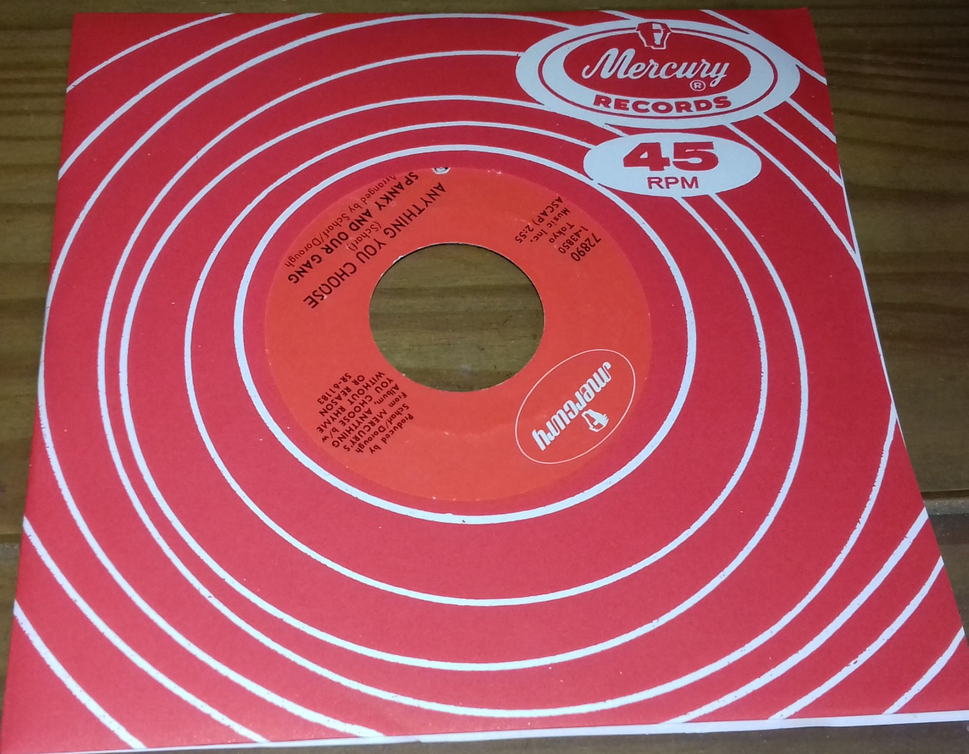Spanky And Our Gang* - Anything You Choose (7", Single) (Mercury)