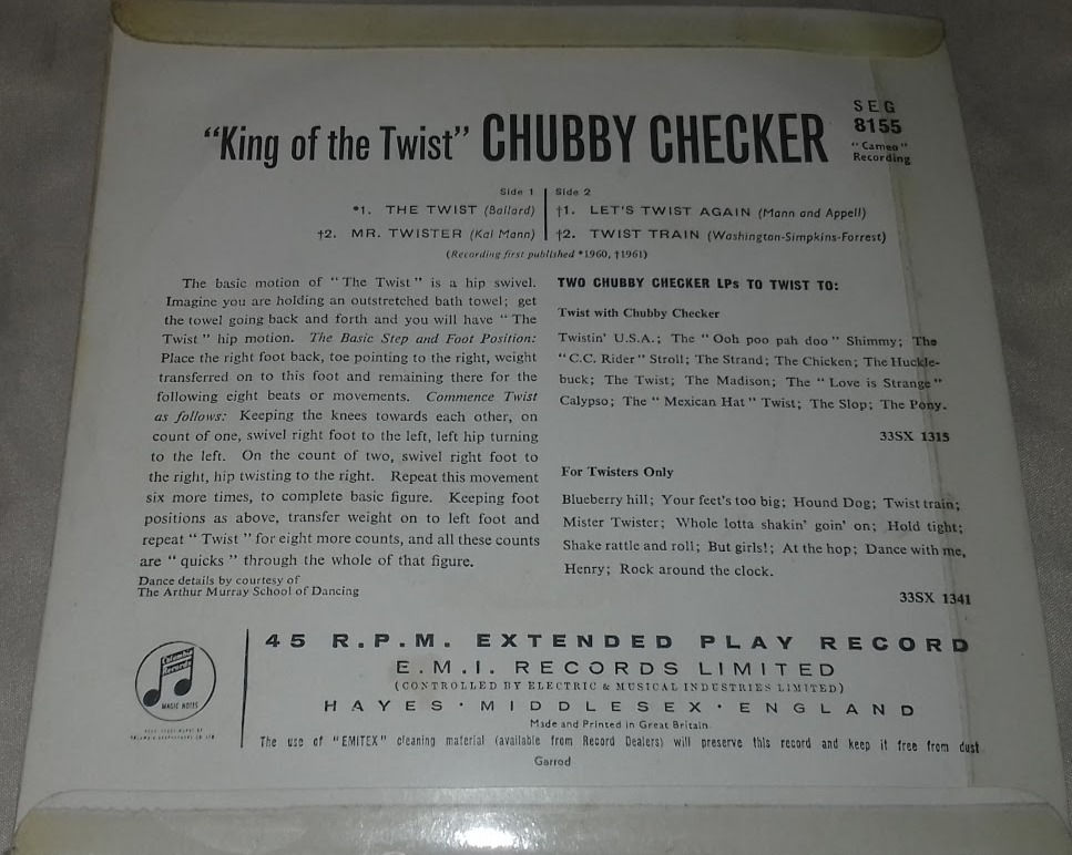 Thumbnail: Chubby Checker - King Of The Twist (7", EP, Mono, RP, Bla) (Columbia)