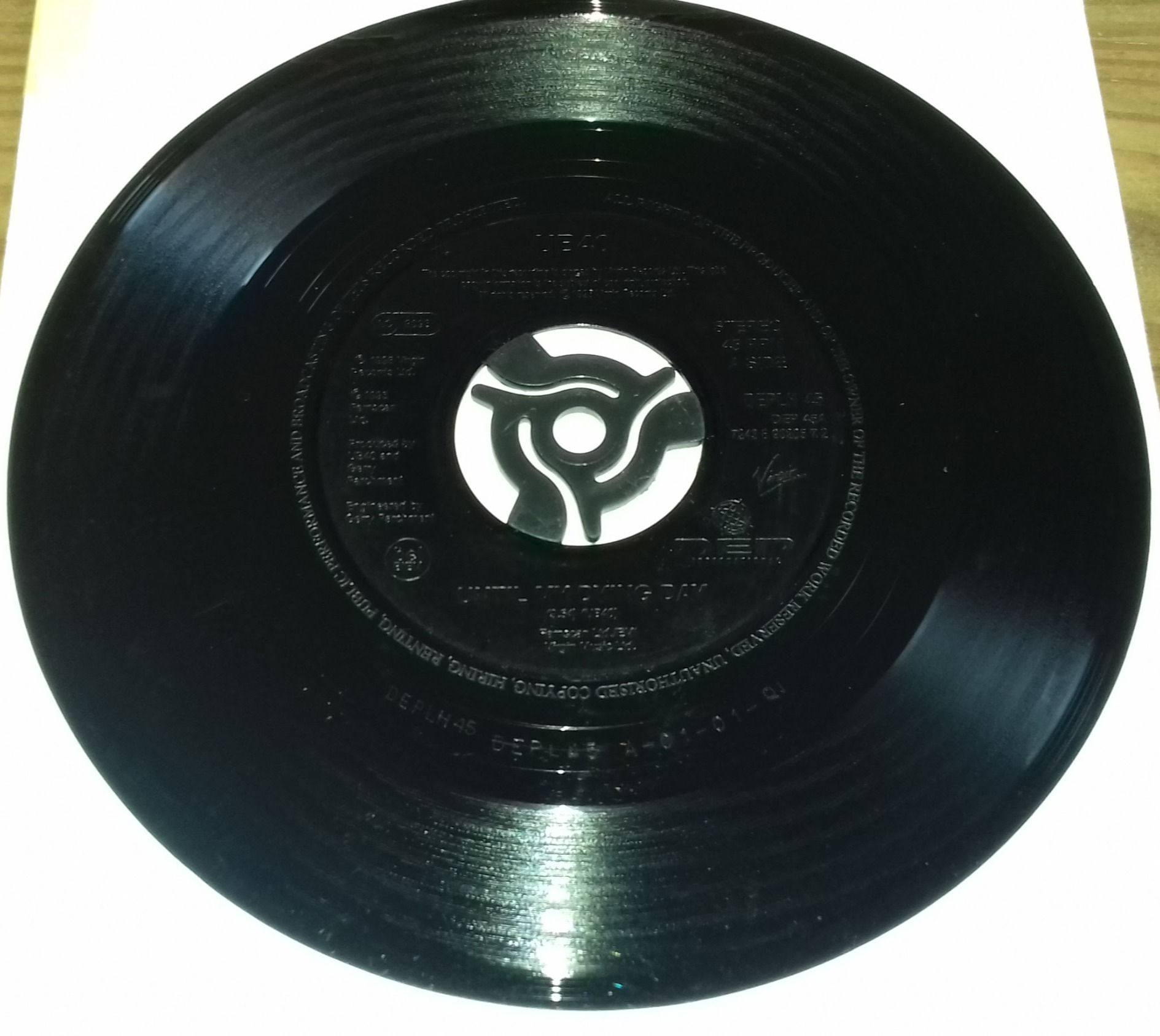 UB40 - Until My Dying Day (7", Single, Jukebox) (DEP International, Virgin)