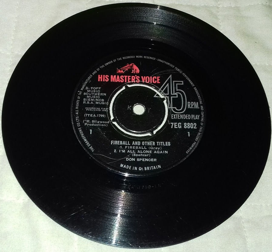 Don Spencer And The XL5 - Fireball And Other Titles (7", EP) (His Master's Voice