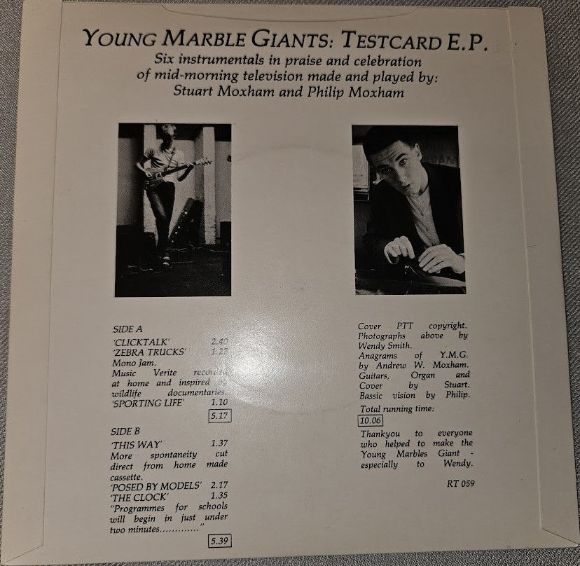 Pikkukuva: Young Marble Giants - Testcard E.P. (7", EP) (Rough Trade)