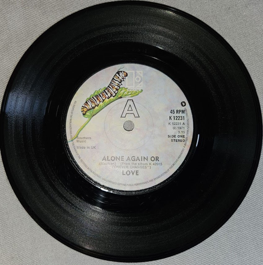 Love - Alone Again Or (7", Single, RE) (Elektra, Asylum Records)