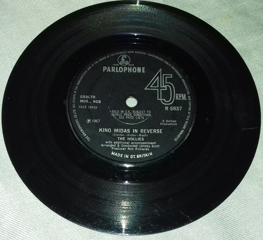 ภาพขนาดย่อ: The Hollies - King Midas In Reverse (7", Sol) (Parlophone)