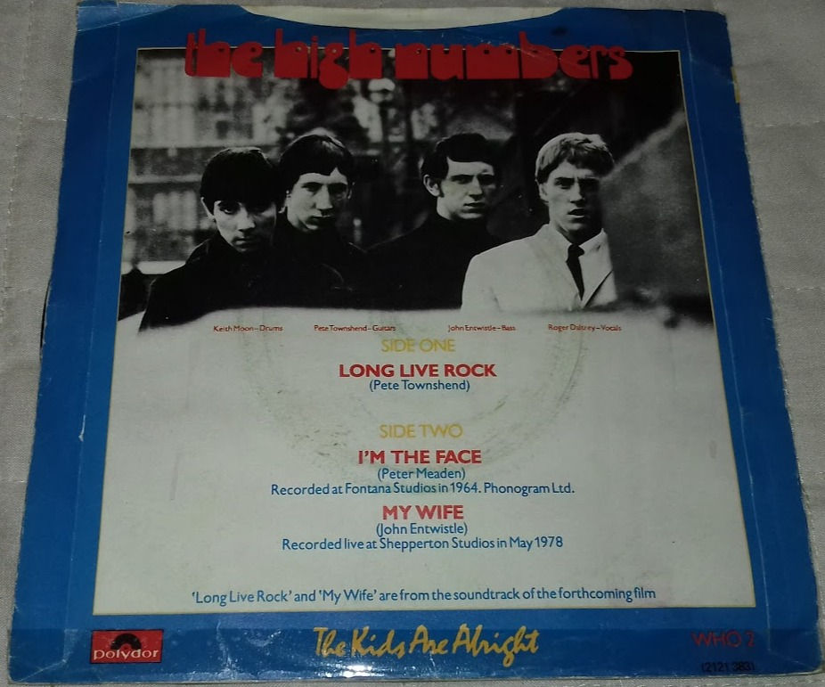 Thumbnail: The Who - Long Live Rock (7", Single) (Polydor, Polydor)