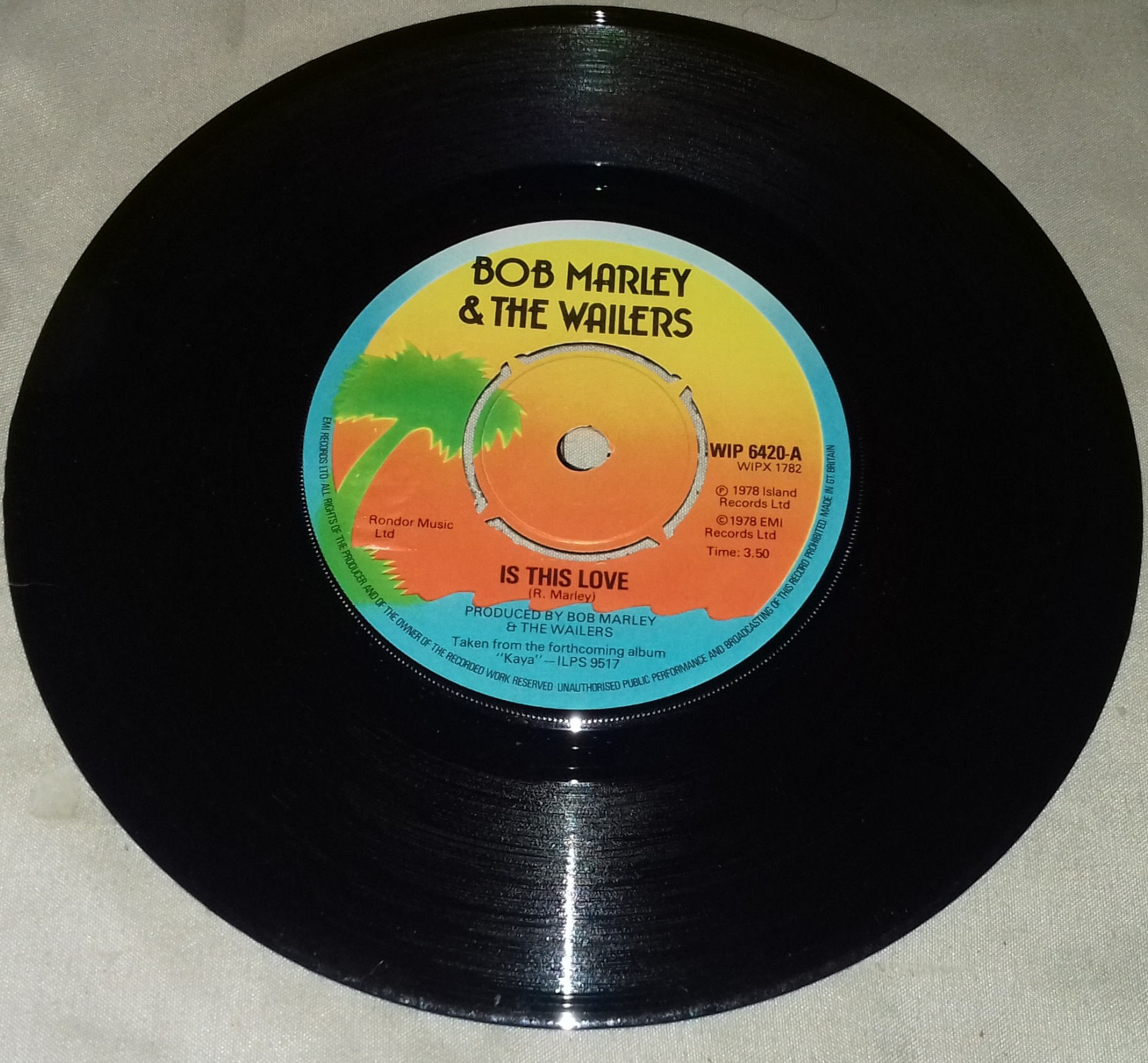 Bob Marley & The Wailers - Is This Love (7", Single, Kno) (Island Records)