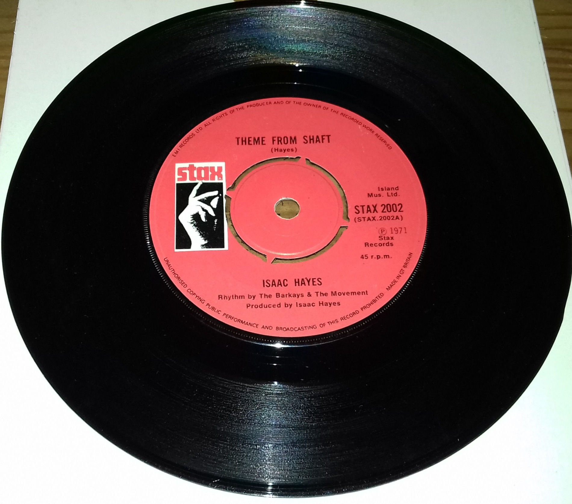 Isaac Hayes - Theme From Shaft / Do Your Thing (7", Single, RE) (Stax)