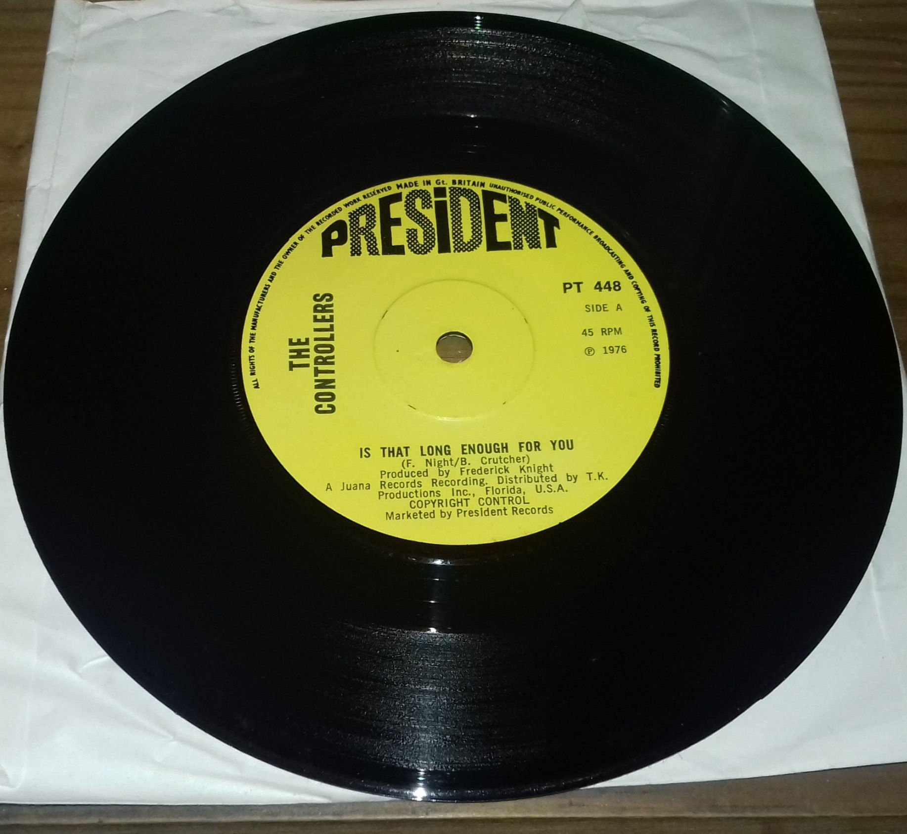 The Controllers  - Is That Long Enough For You (7", Single, Sol) (President