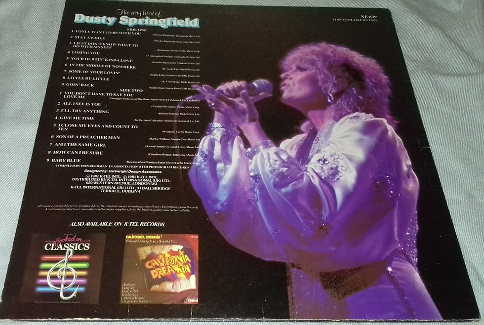 Miniature : Dusty Springfield - The Very Best Of Dusty Springfield (LP, Comp) (K-Tel)