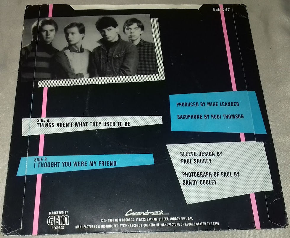 Miniature : The V.I.P.'s - Things Aren't What They Used To Be (7", Single, Sol) (GEM (2), G