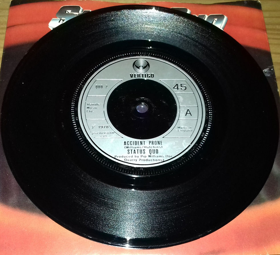 ภาพขนาดย่อ: Status Quo - Accident Prone (7", Single, Sil) (Vertigo)