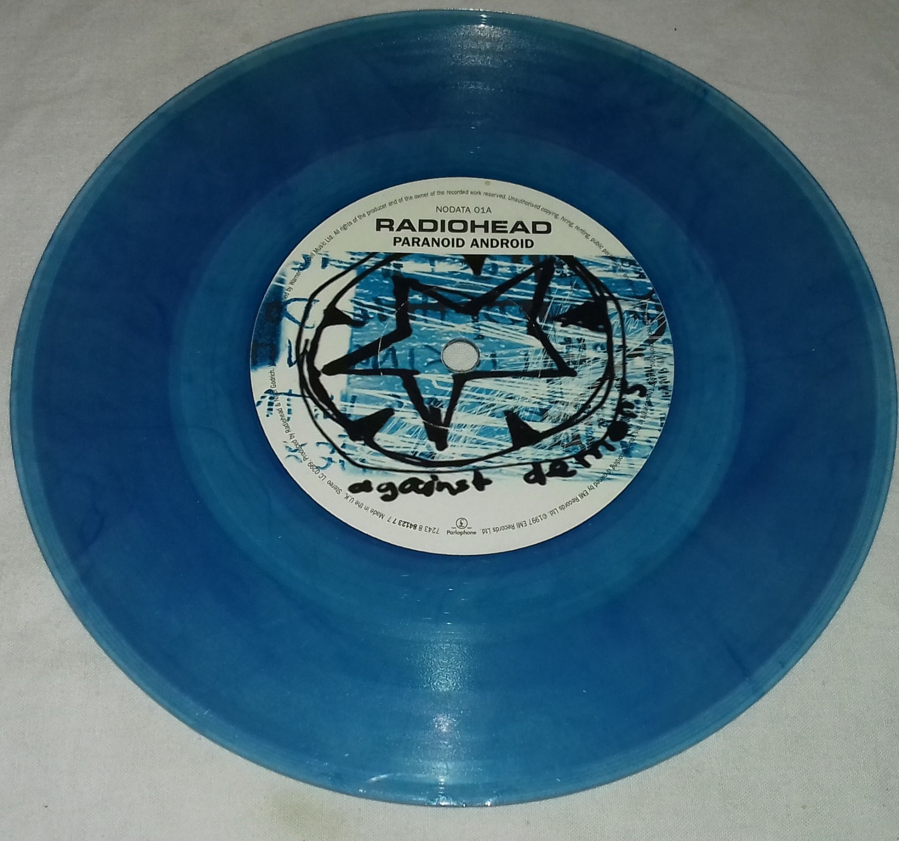 Radiohead - Paranoid Android (7", Single, Ltd, Blu) (Parlophone)