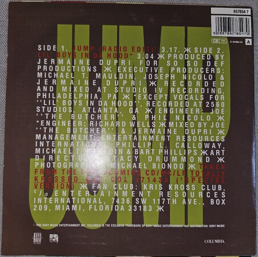 Miniature : Kris Kross - Jump (7", Single, Sol) (Columbia)