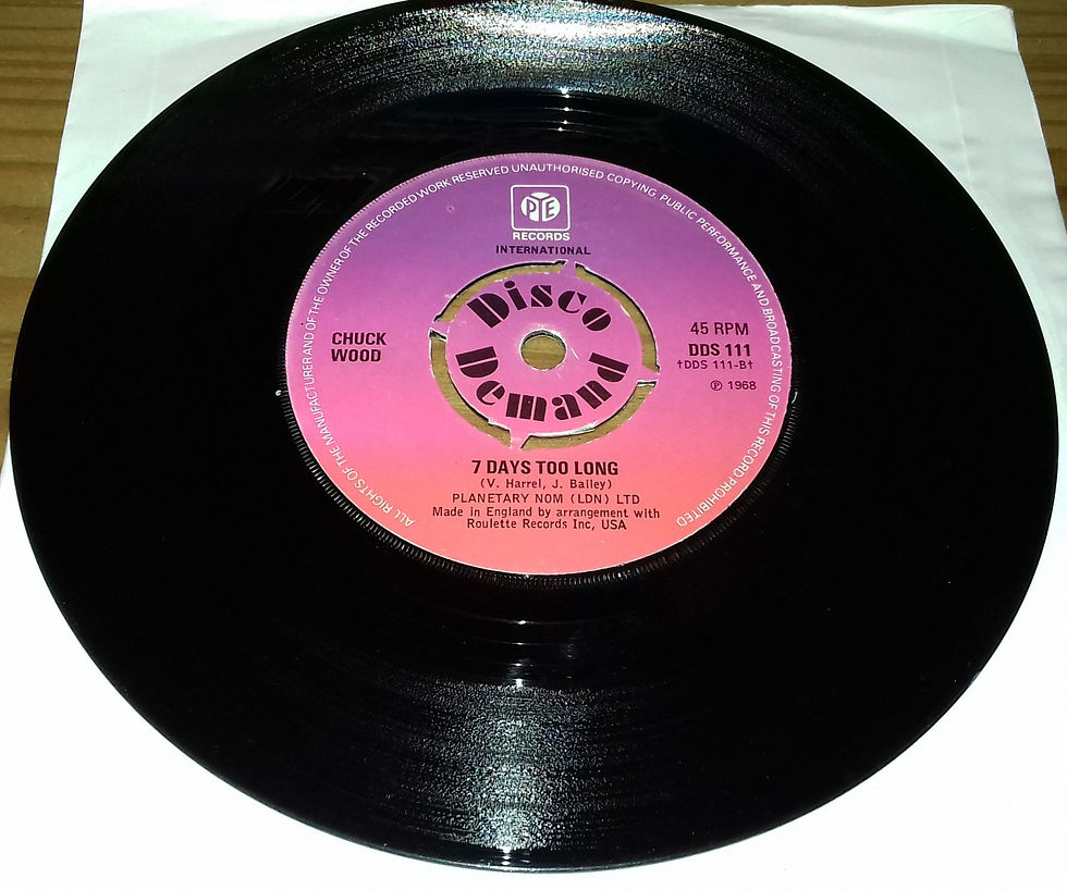 Thumbnail: Wigan's Chosen Few / Chuck Wood - Footsee / 7 Days Too Long (7", Single) (Pye In