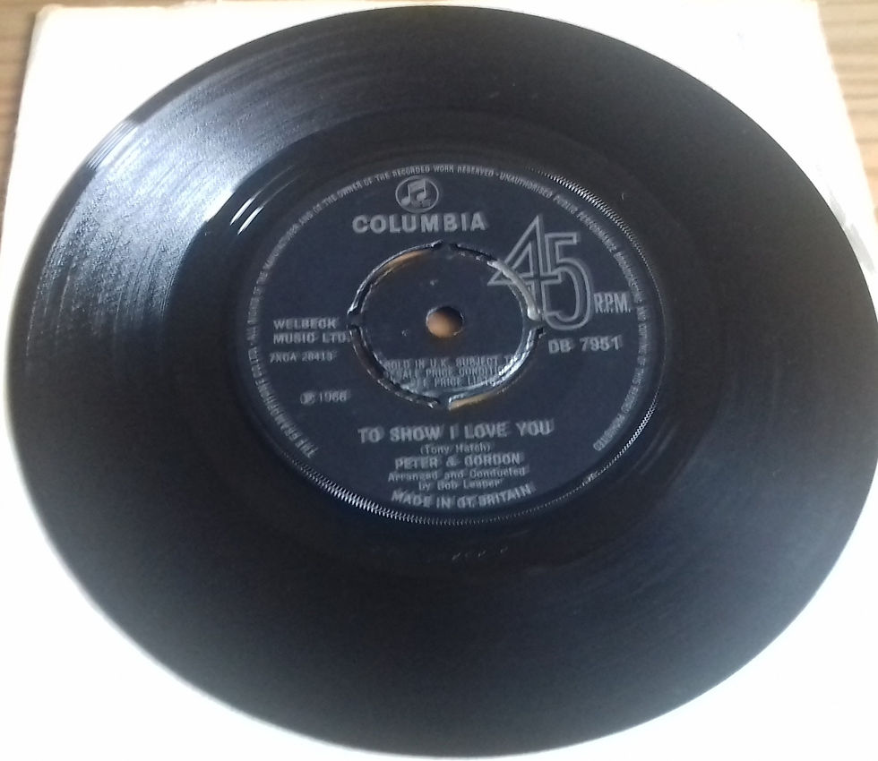 Peter & Gordon - To Show I Love You / Don`t Pity Me (7") (Columbia)