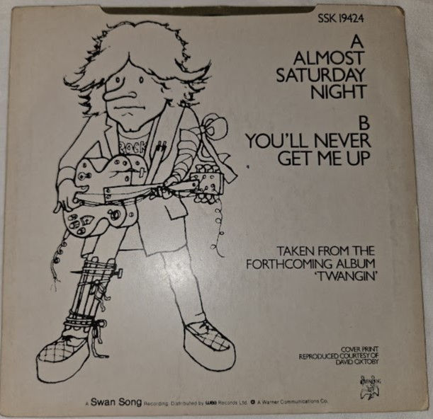 Thumbnail: Dave Edmunds - Almost Saturday Night (7", Single) (Swan Song, Swan Song)
