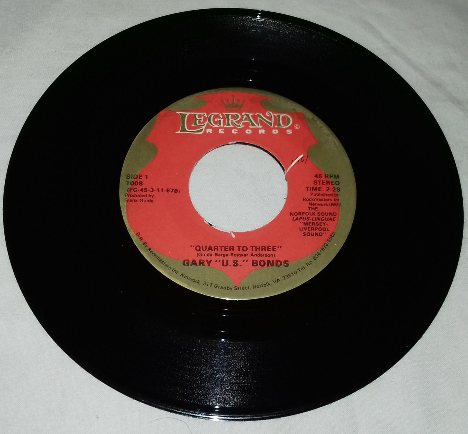 Gary "U.S." Bonds* - Quarter To Three / Where Did The Naughty Girl Go? (7", Sing