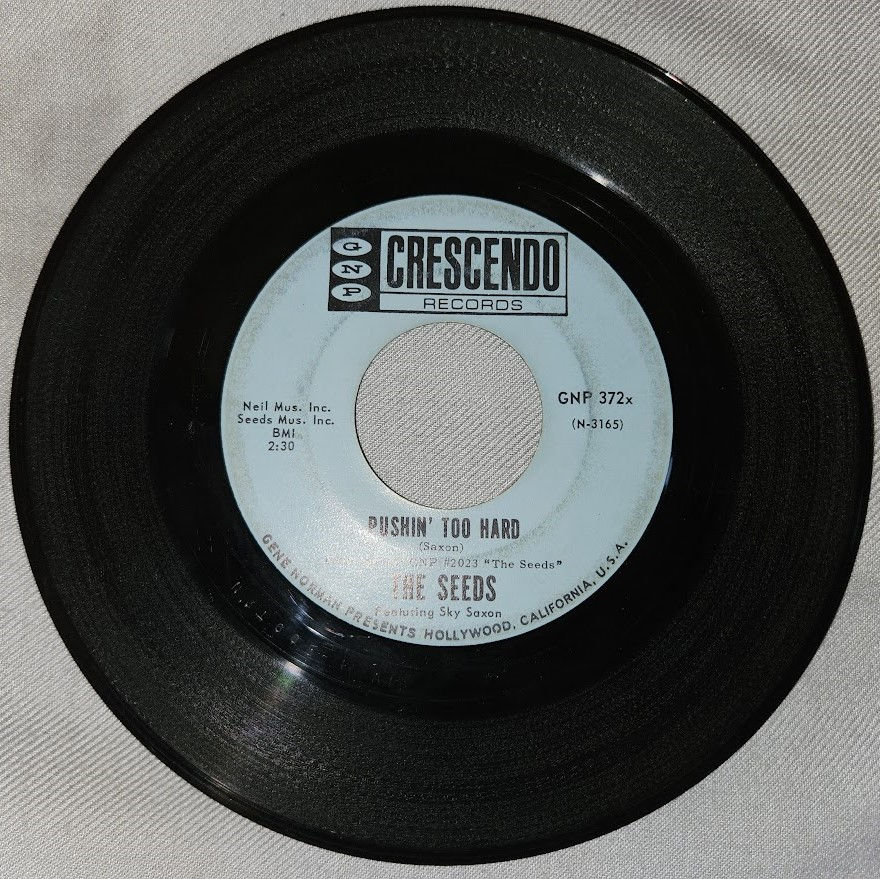 The Seeds - Pushin' Too Hard (7", Single, Hol) (GNP Crescendo)