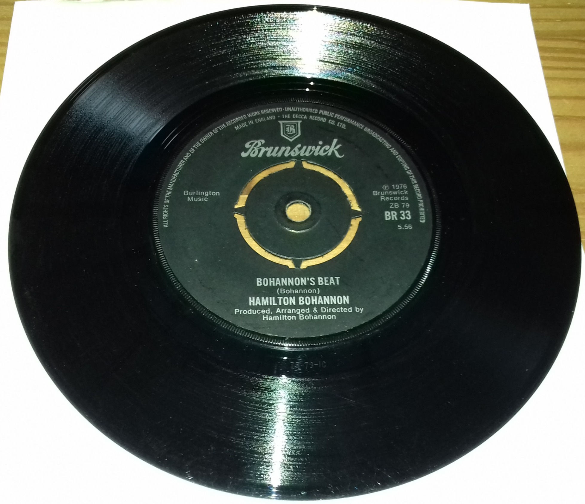 Hamilton Bohannon - Bohannon's Beat (7") (Brunswick)