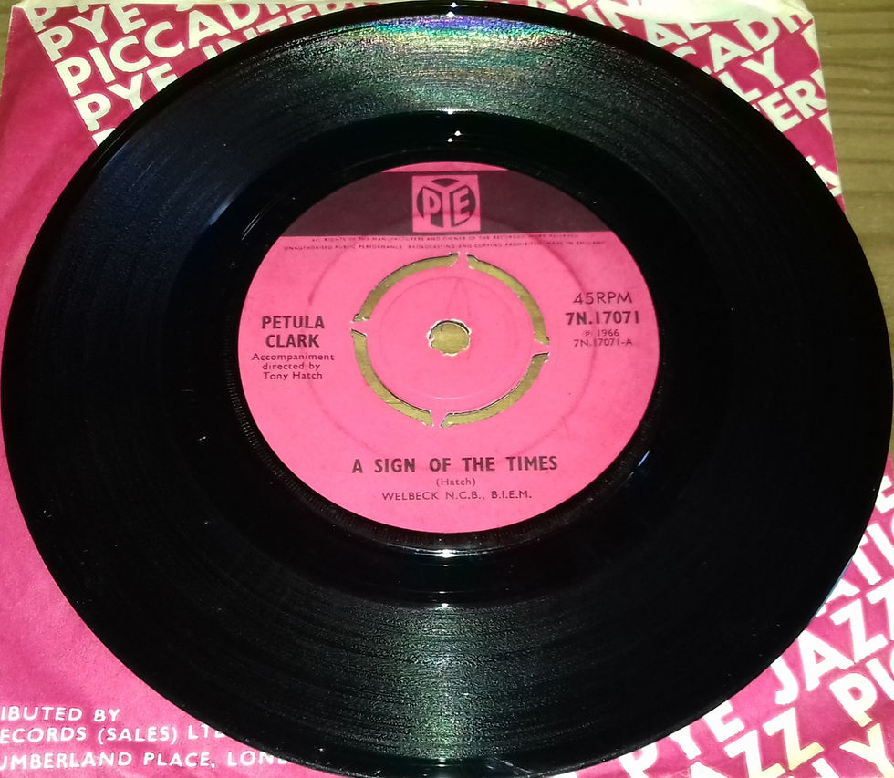 ภาพขนาดย่อ: Petula Clark - A Sign Of The Times (7", Single) (Pye Records)