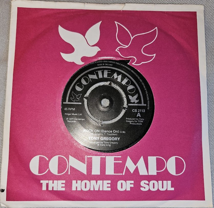 Tony Gregory - Dance On / Day After Day (Hey Sun) (7", Single, 4-p) (Contempo)