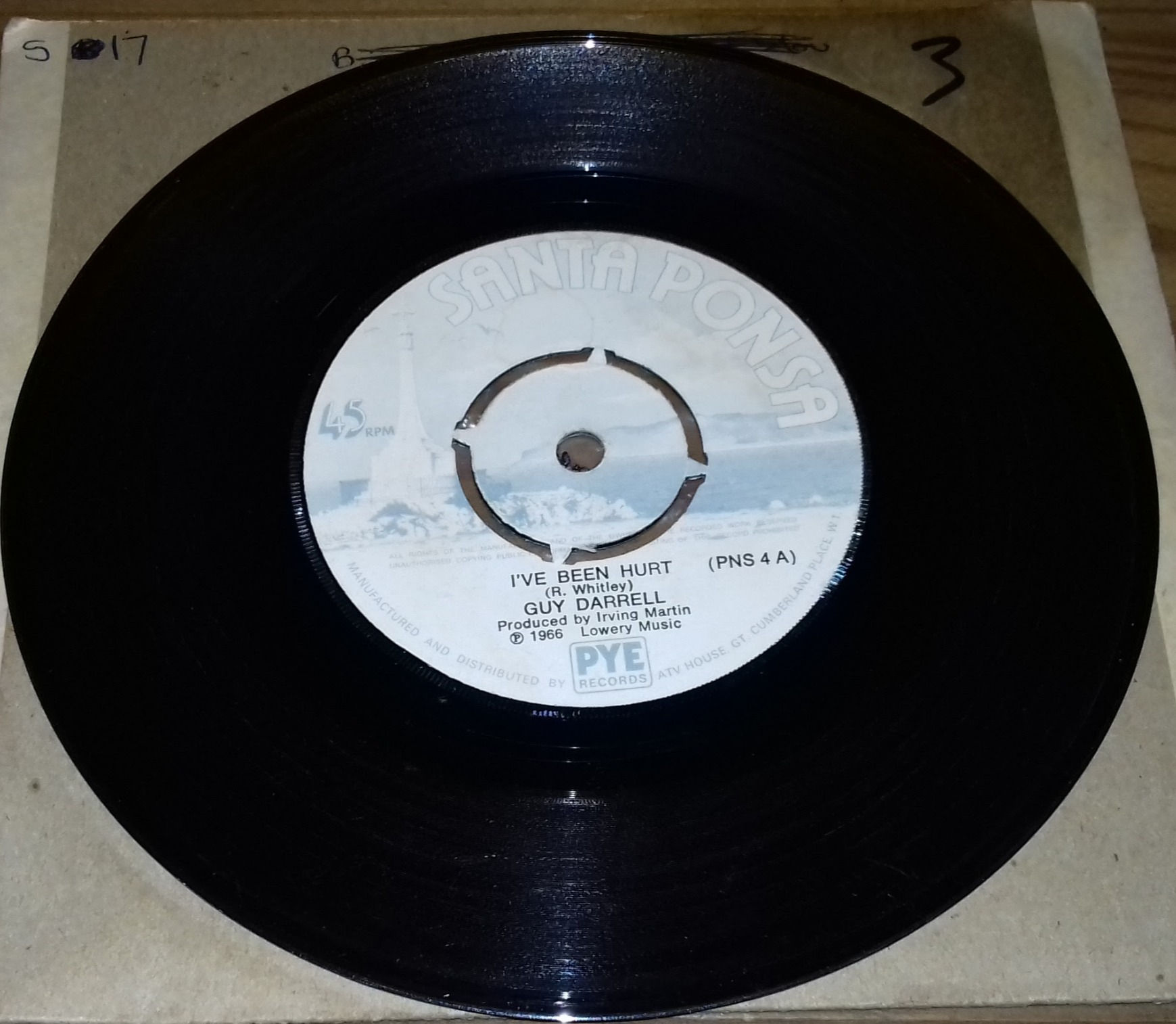 Guy Darrell - I've Been Hurt (7", Single, RE, Pus) (Santa Ponsa)