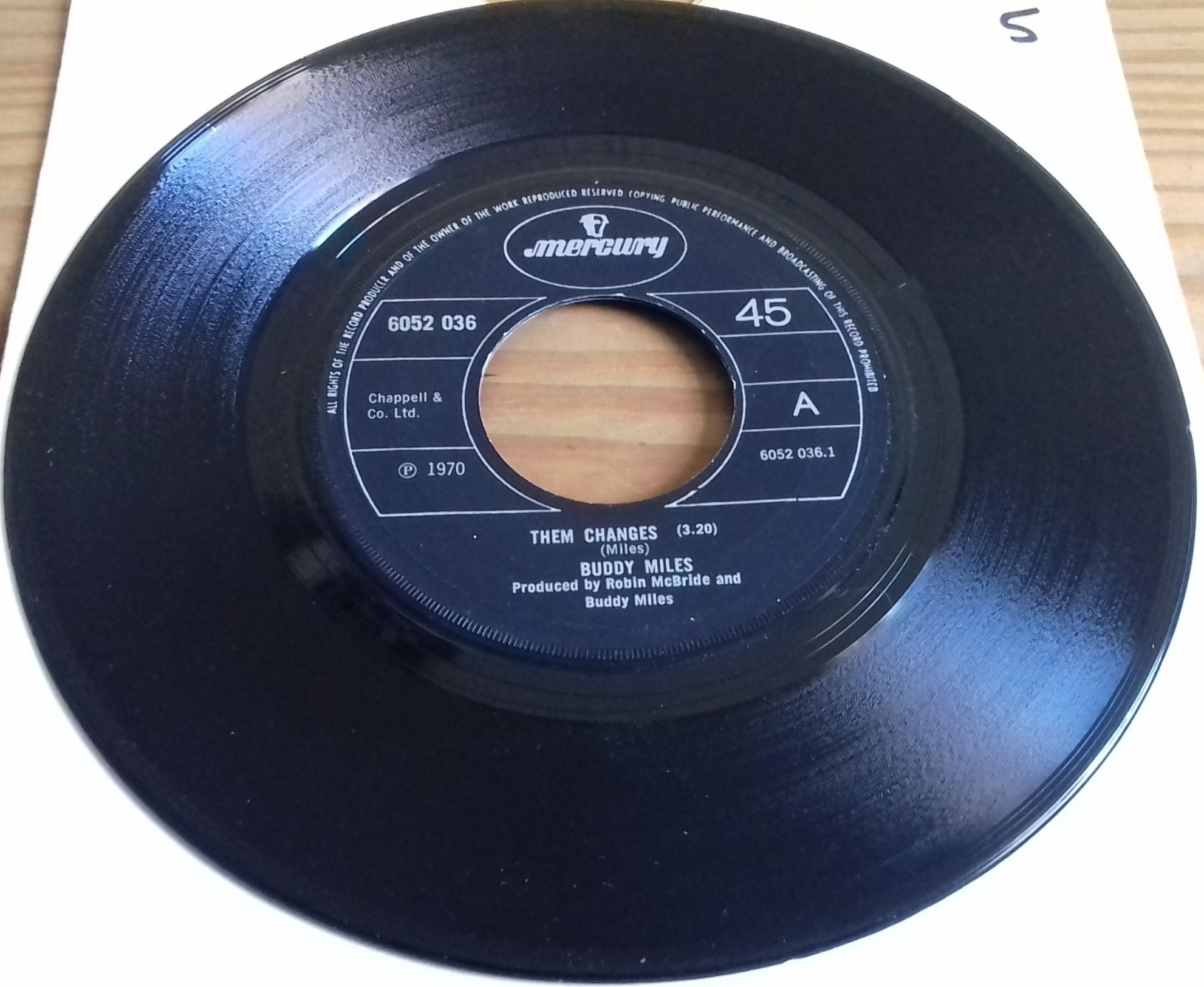Buddy Miles - Them Changes (7", Single) (Mercury)
