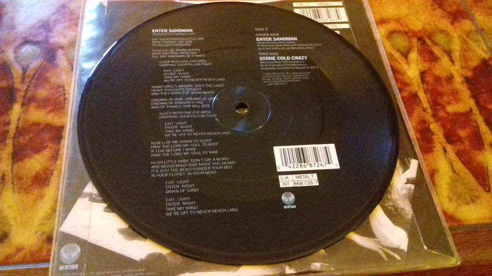 תמונה ממוזערת: Metallica - Enter Sandman (7", Single, Picture Disc)