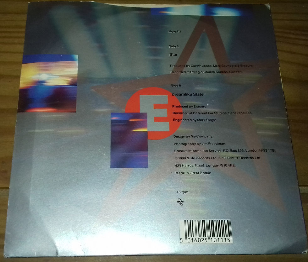 Thumbnail: Erasure - Star (7", Single) (Mute)