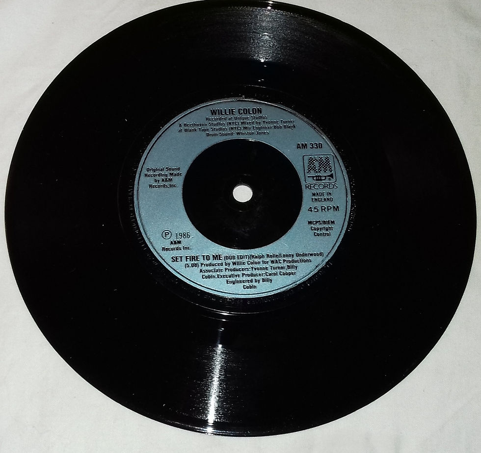 ภาพขนาดย่อ: Willie Colon* - Set Fire To Me (7") (A&M Records)